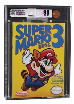 1990 NES Nintendo (USA) "Super Mario Bros. 3" Right Bros Sealed Video Game - VGA NM+/MT 90